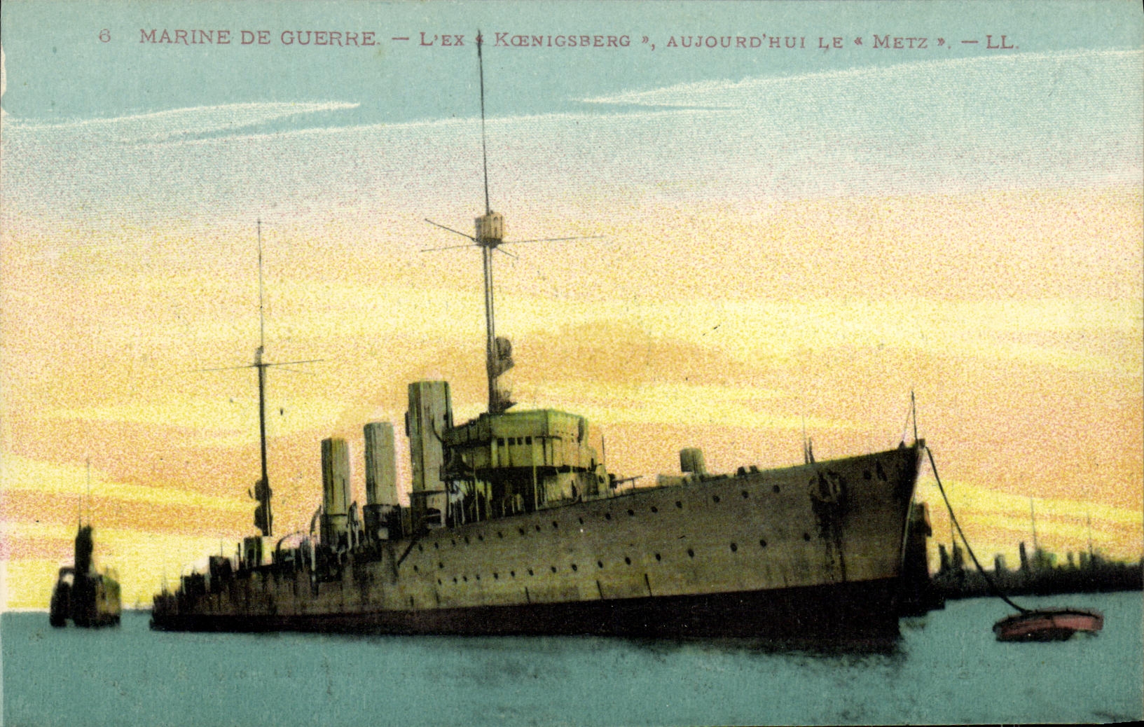CPA Bateau Marine de guerre L ex Koenigsberg aujourd hui Le Metz