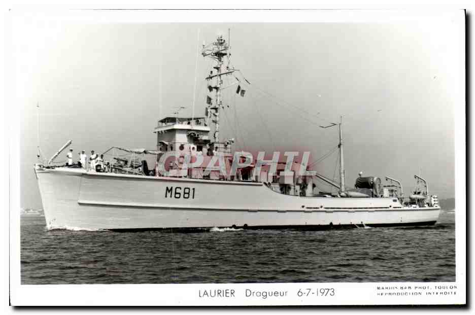 CPSM Bateau Dragueur de mines 6 7 1973