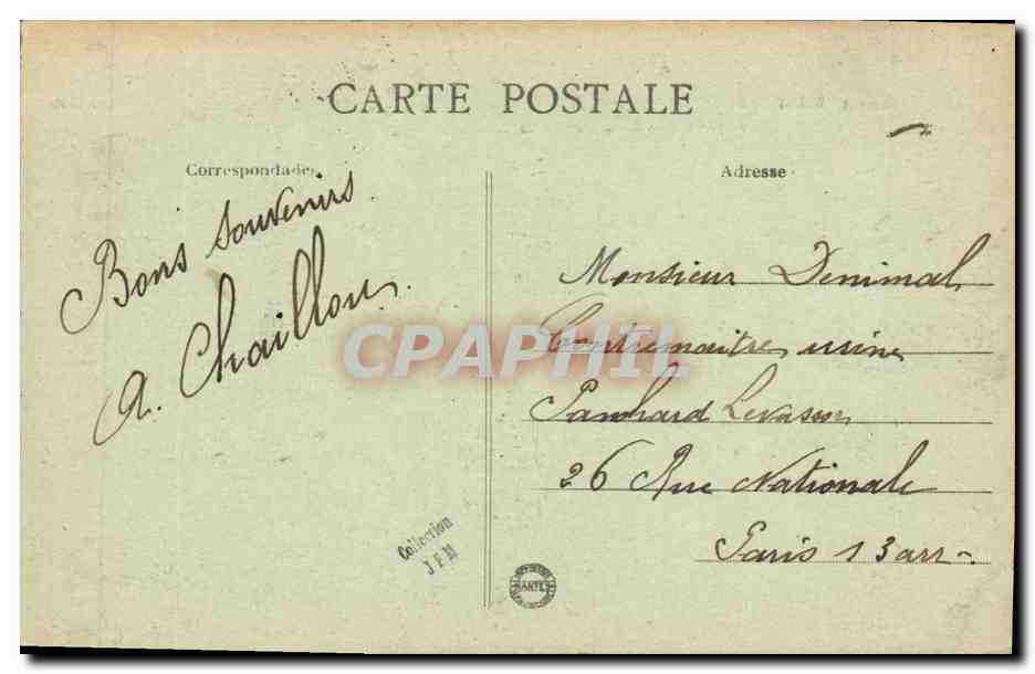 Saint-Nazaire - Un joli Coin de la Plage de Ville-ès Martin au passage du Léon-Gambetta — Collection Delaveau Joubier, St-Nazaire — Verso