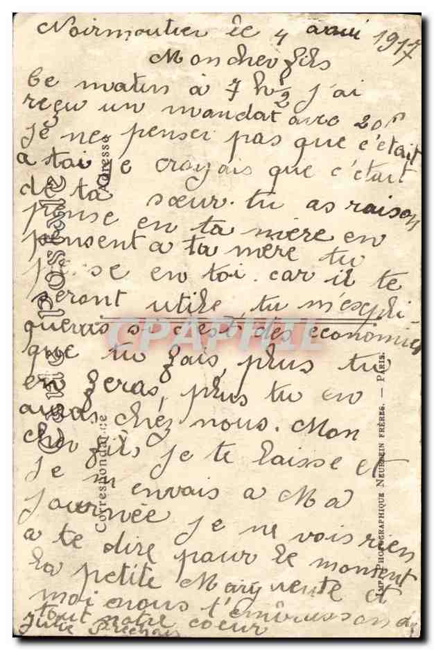 Le Cuirassé « LEON-GAMBETTA », coulé dans l'Adriatique (avril 1915) — ND. Phot. — n° 207 — Verso