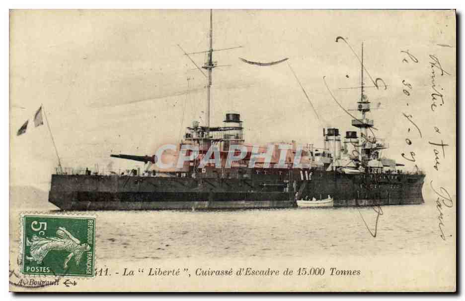 La "Liberté", Cuirassé d'Escadre de 15.000 Tonnes — A. Bougault, n°411