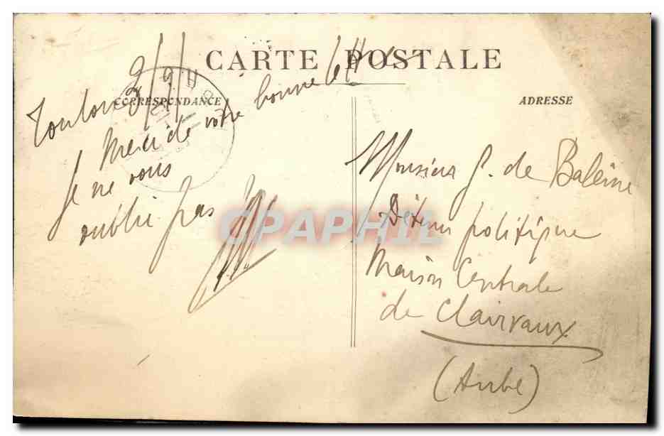 CPA Bateau Explosion de la Liberte Cuirasse apres l explosion — Verso