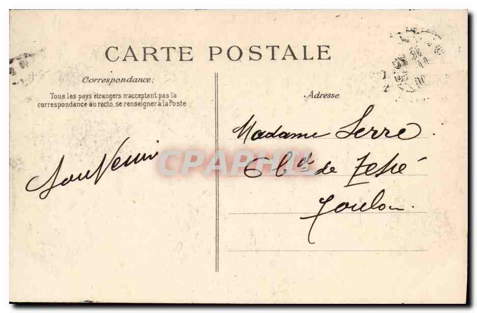 CPA Bateau Catastrophe de la Liberte Toulon La delegation des matelots anglais  — Verso