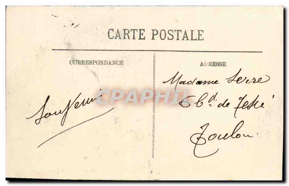 Trauerfeier für die Opfer des schrecklichen Unglücks des "Liberté" — Rede von Herrn Fallières, Präsident der Republik — LL. — Rückseite