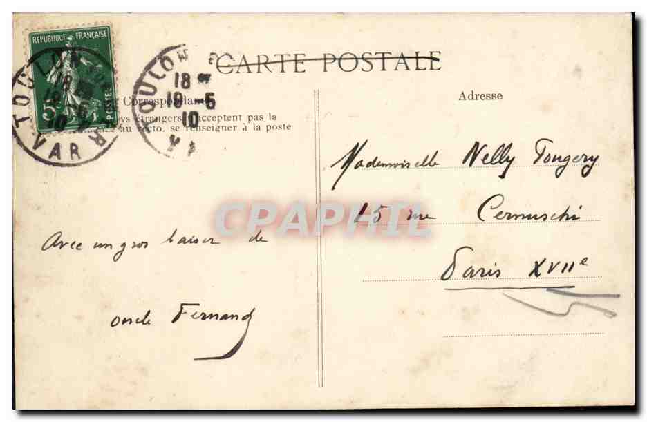 CPA Bateau Liberte Cuirasse d escadre — Verso