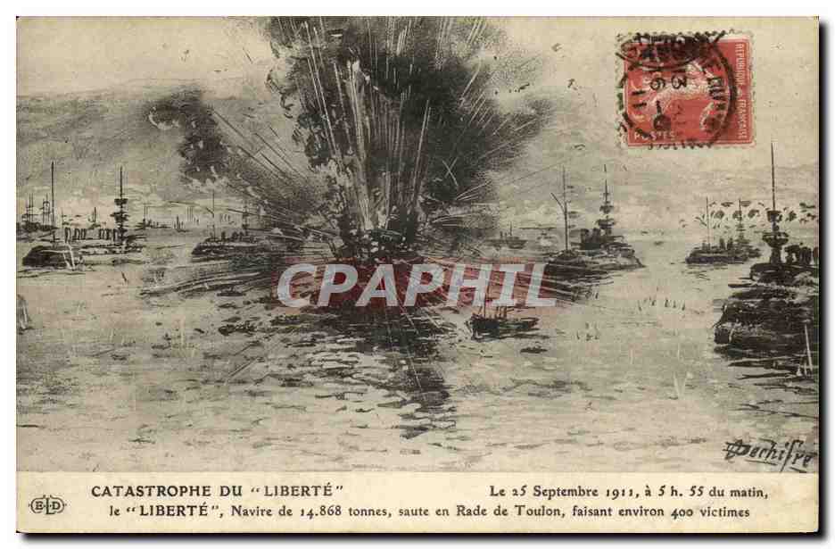 Catastrophe du "Liberté" — Rade de Toulon — Éditeur B.D. n° 148