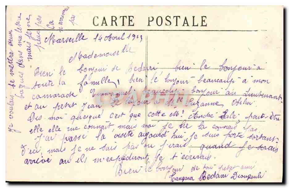 CPA Bateau Catastrophe du Liberte Toulon recherche des victimes  — Verso