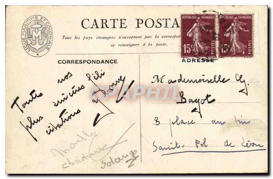 CPA Bateau Le croiseur Fich  — Verso