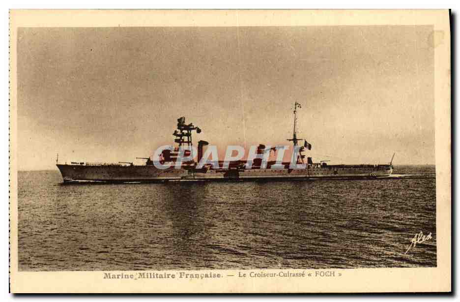 CPA Bateau le croiseur cuirasse Foch 