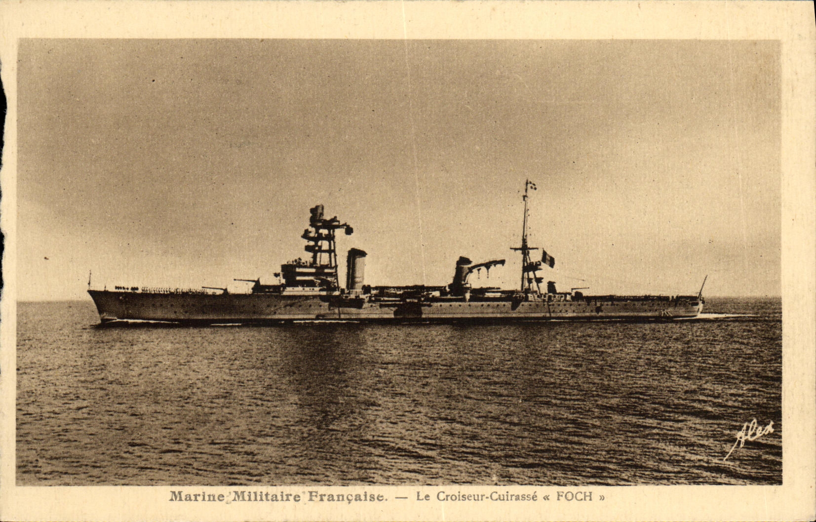 CPA Bateau Croiseur Cuirasse Foch 