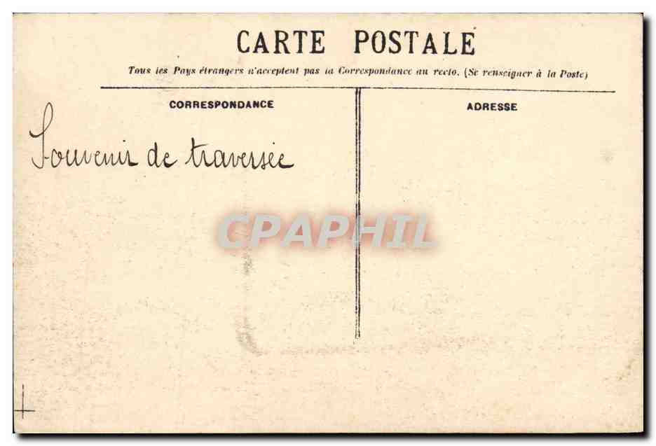 CPA Bateau Flandre Navore hopital Guerre 1914 1918 — Verso