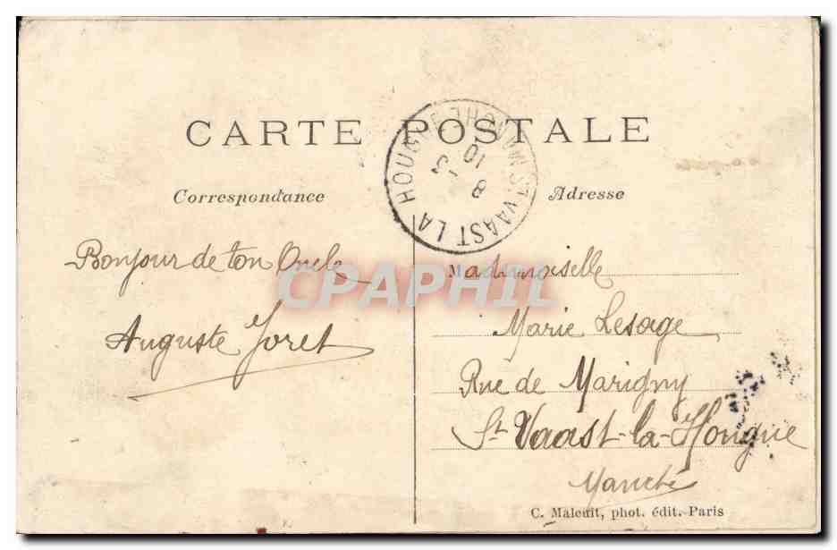 CPA Bateau Contre torpilleur Flamberge — Verso