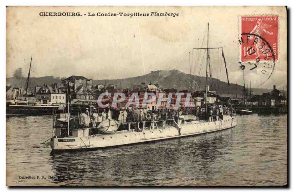 Cherbourg - Le Contre-Torpilleur Flamberge — Collection P. B., Cherbourg