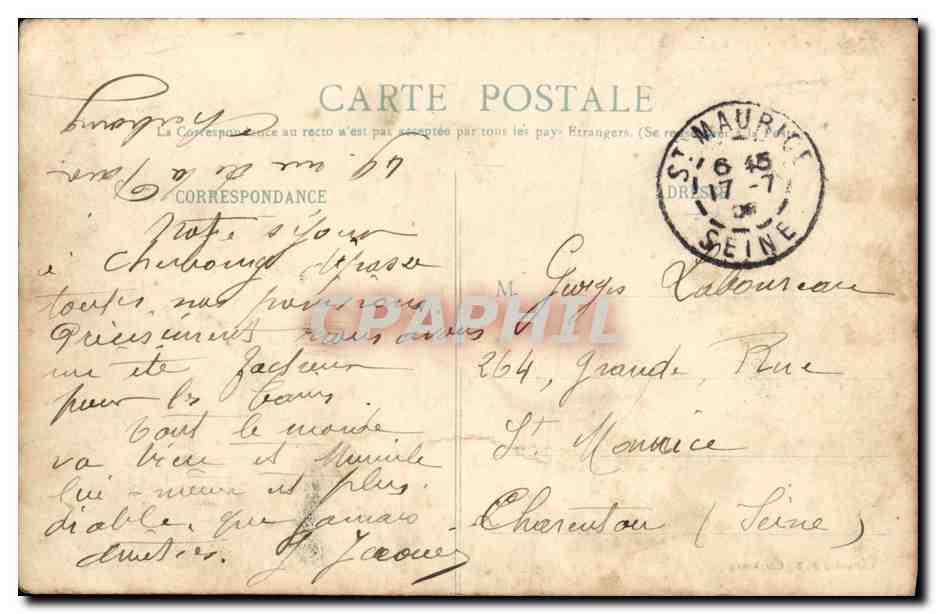 Cherbourg - Le Contre-Torpilleur Flamberge — Collection P. B., Cherbourg — Reverso