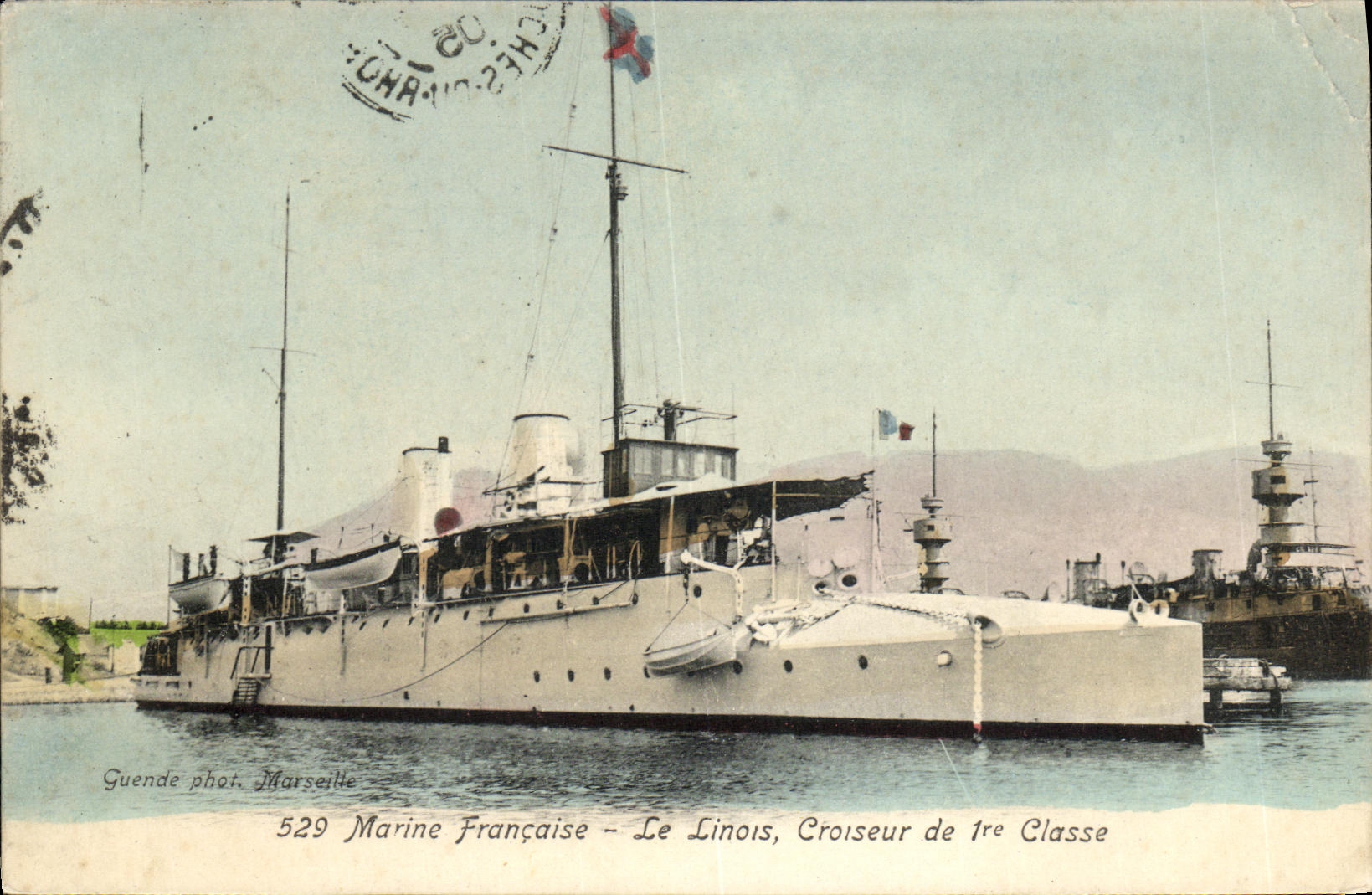CPA Bateau Le Linois Croiseur de 1ere classe