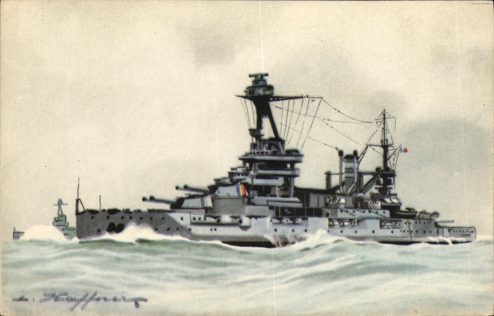 CPA Bateau Haffner Cuirasse Lorraine 