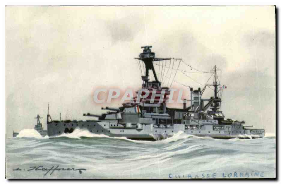 Cuirasse Lorraine — bateau de guerre — E. Hoffner