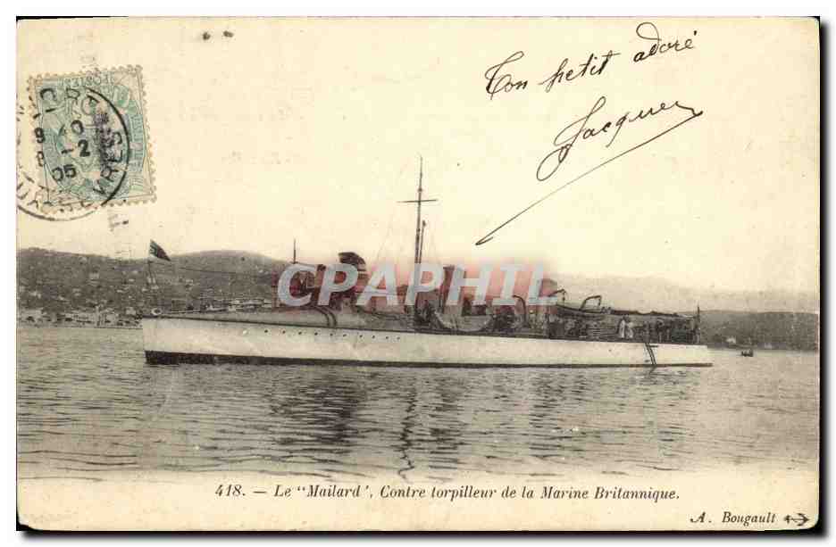 Le 'Mailard', Contre-torpilleur de la Marine Britannique — A. Bougault, n° 418