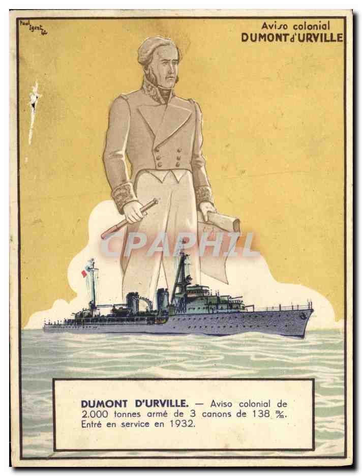 CPA Bateau Aviso colonial Dumont d Urville