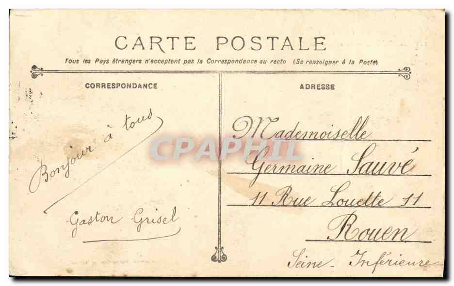 Marceau — Vaisseau-école des Apprentis-torpilleurs — Phototypie Marius Bar, Tonton — Achterkant