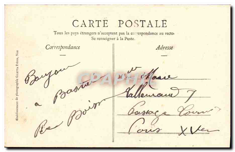 Marceau, cuirassé d'escadre — Collection Artistique — Edition Giletta, phot., Nice, n° 3202 — Reverso