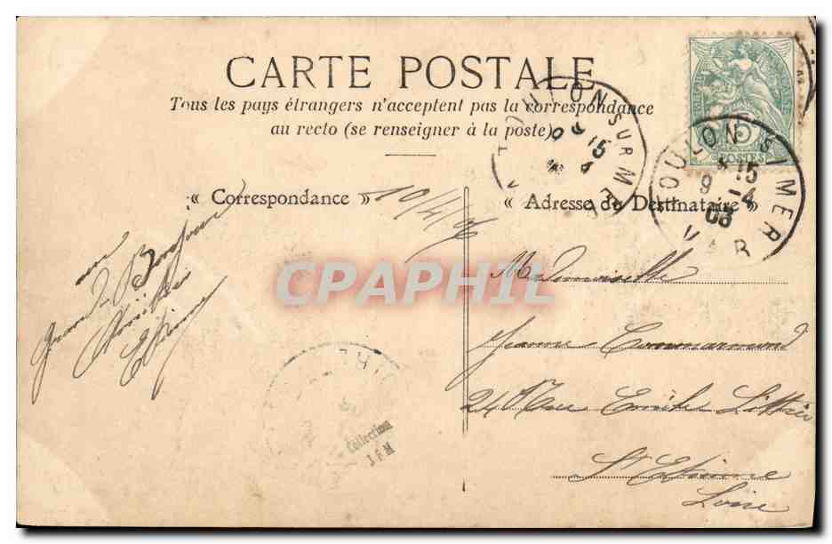 CPA Bateau Marceau cuirasse d escadre — Verso