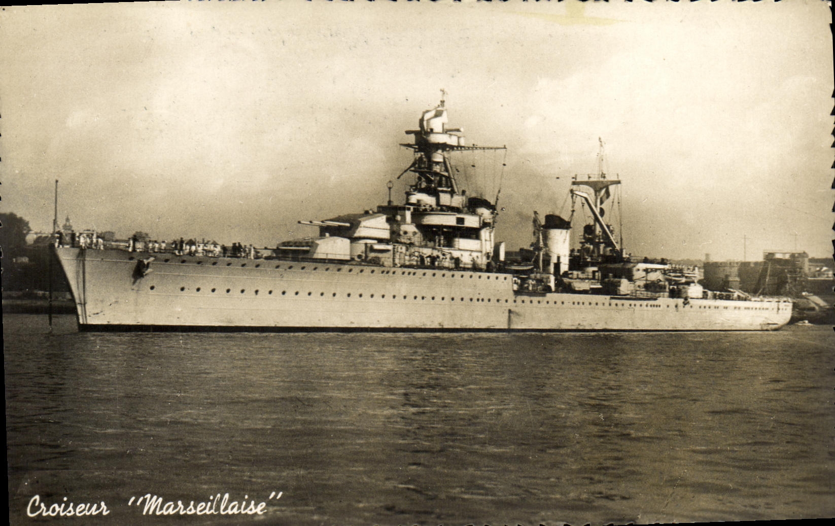 CPSM Bateau Croiseur Marseillaise