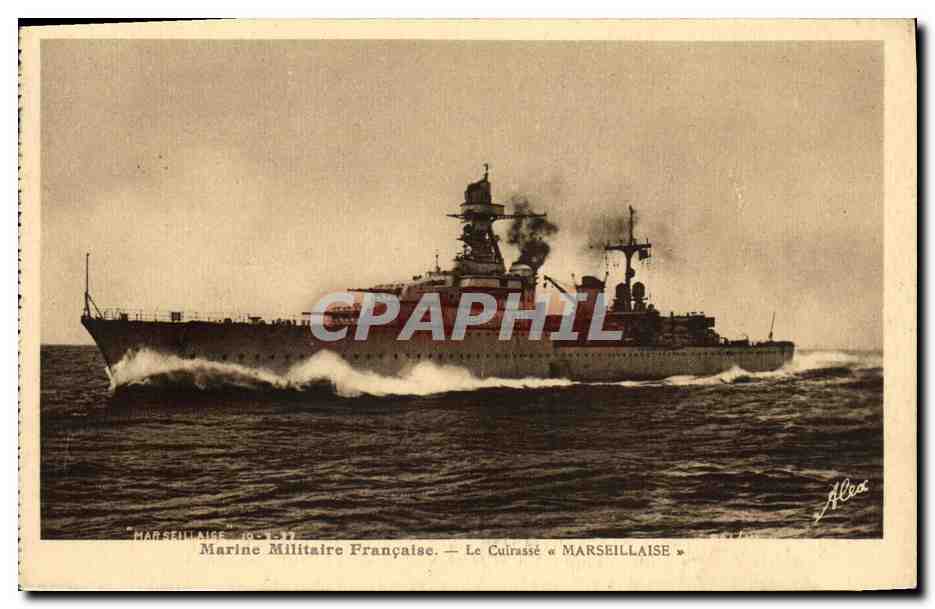 CPA Bateau Cuirasse Marseillaise