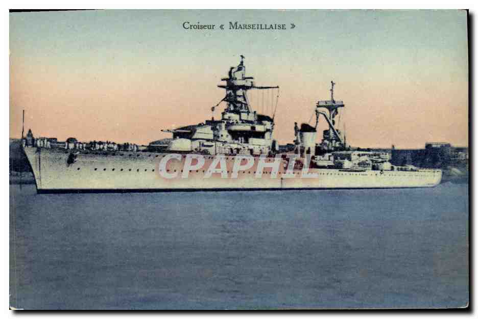 CPA Bateau Cuirasse Marseillaise