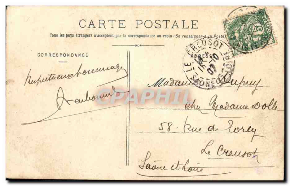 CPA Bateau Brest Pont national ouvert Passage du croiseur cuirasse Marseillaise — Verso