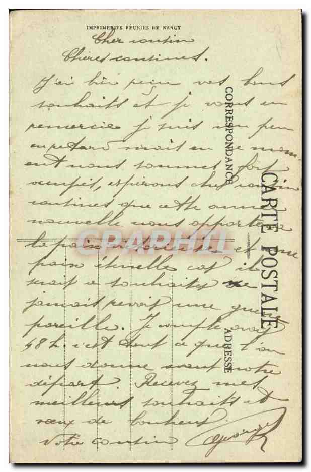 CPA Bateau Croiseur Cuirasse Marseillaise — Verso