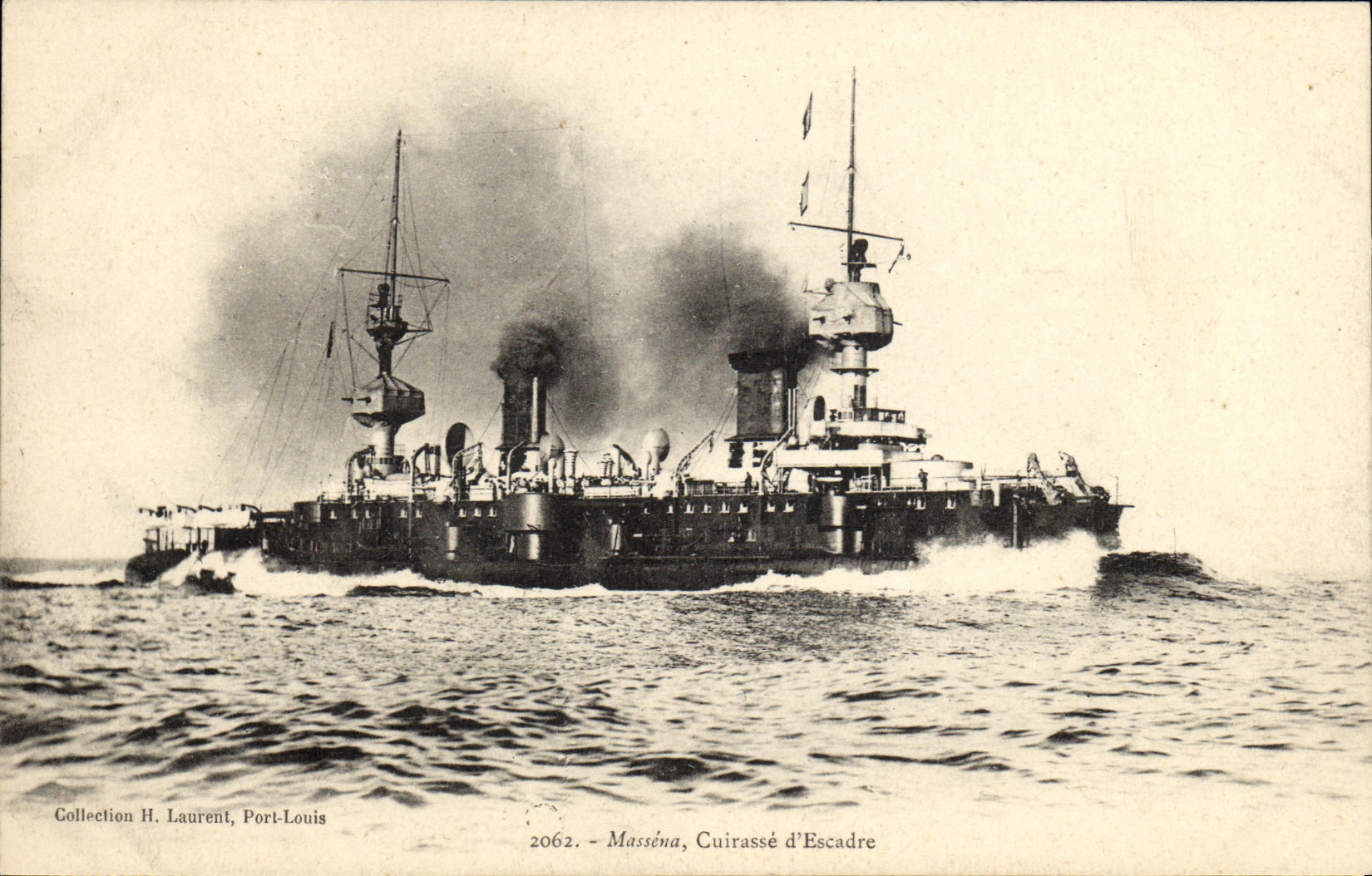 Masséna, Cuirassé d'Escadre — Collection H. Laurent, Port-Louis — n° 2062