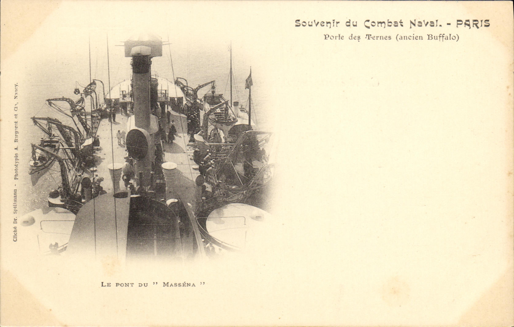 Le pont du "Masséna" — Souvenir du Combat Naval — Dr. Sullmann & Cie, Paris