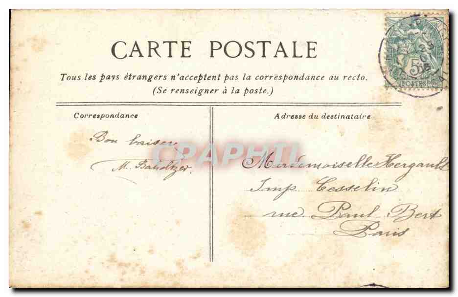 Le cuirassé "MASSENA" — France — éditeur non identifié, n° de série non visible — Verso