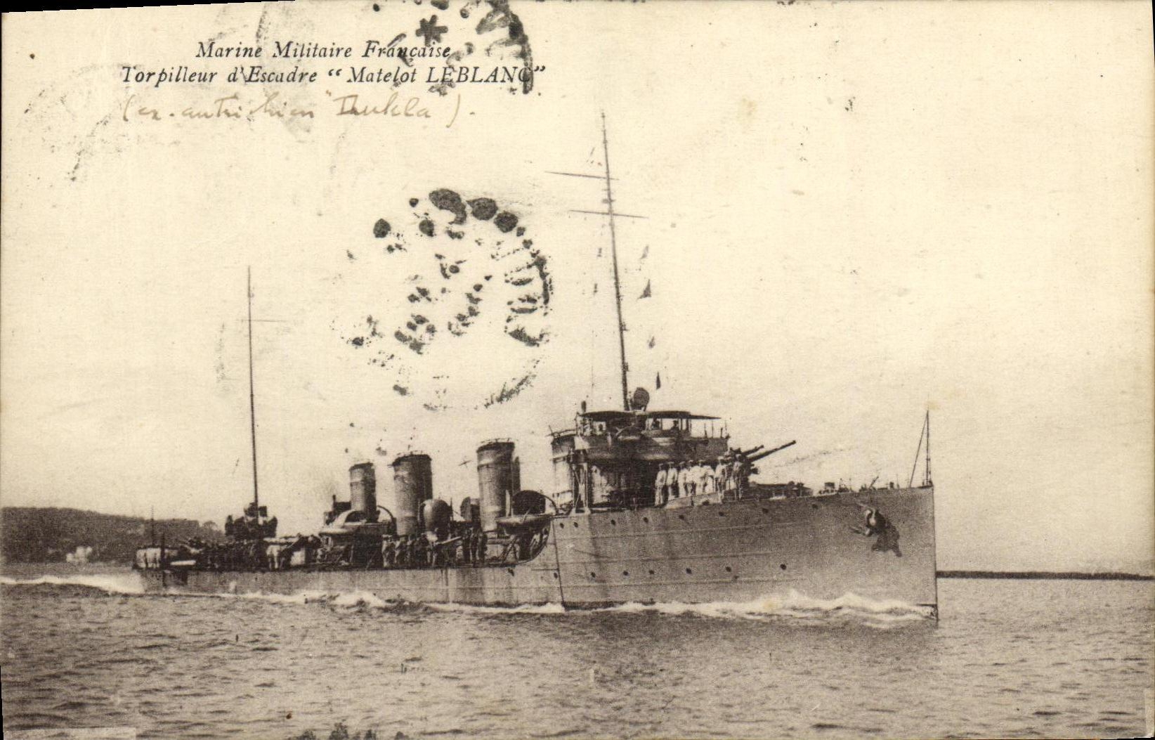 CPA Bateau Torpilleur d escadre Matelot Leblanc 