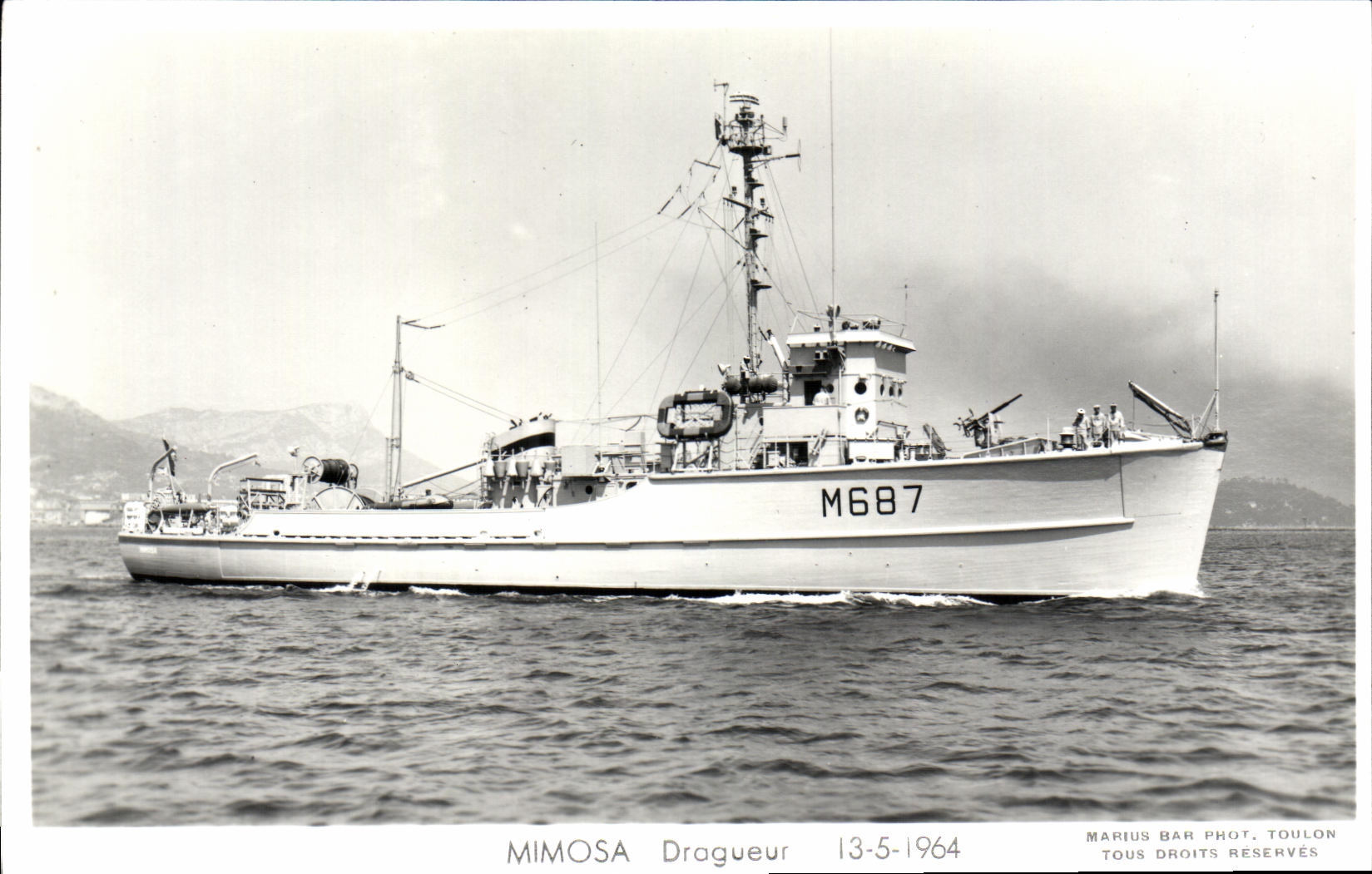 CPM Bateau Mimosa Dragueur 