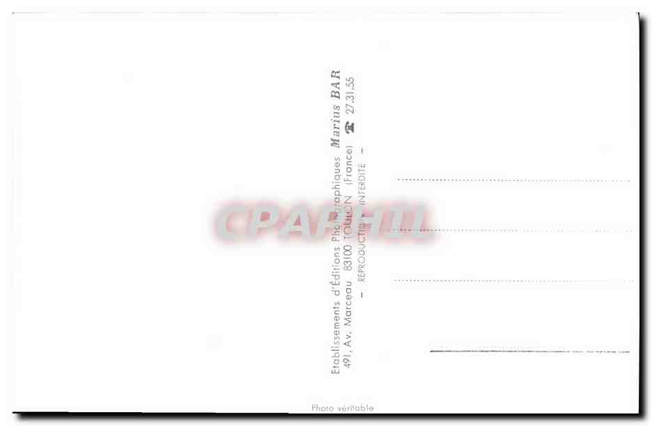 CPM Bateau Mimosa Dragueur  — Verso