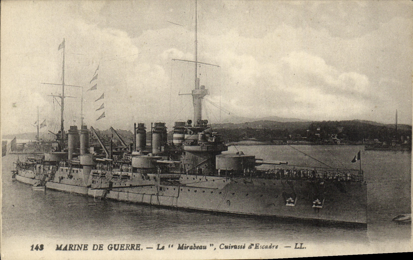 CPA Bateau Le Mirabeau Cuirasse d escadre 