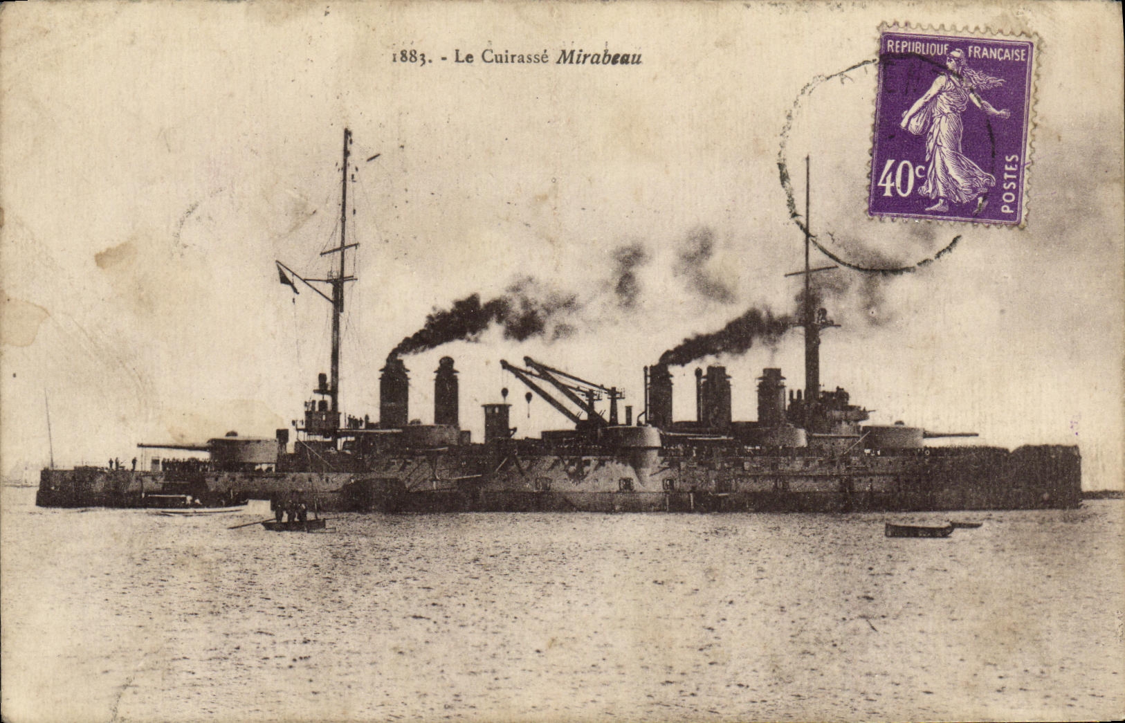 CPA Bateau Cuirasse Mirabeau