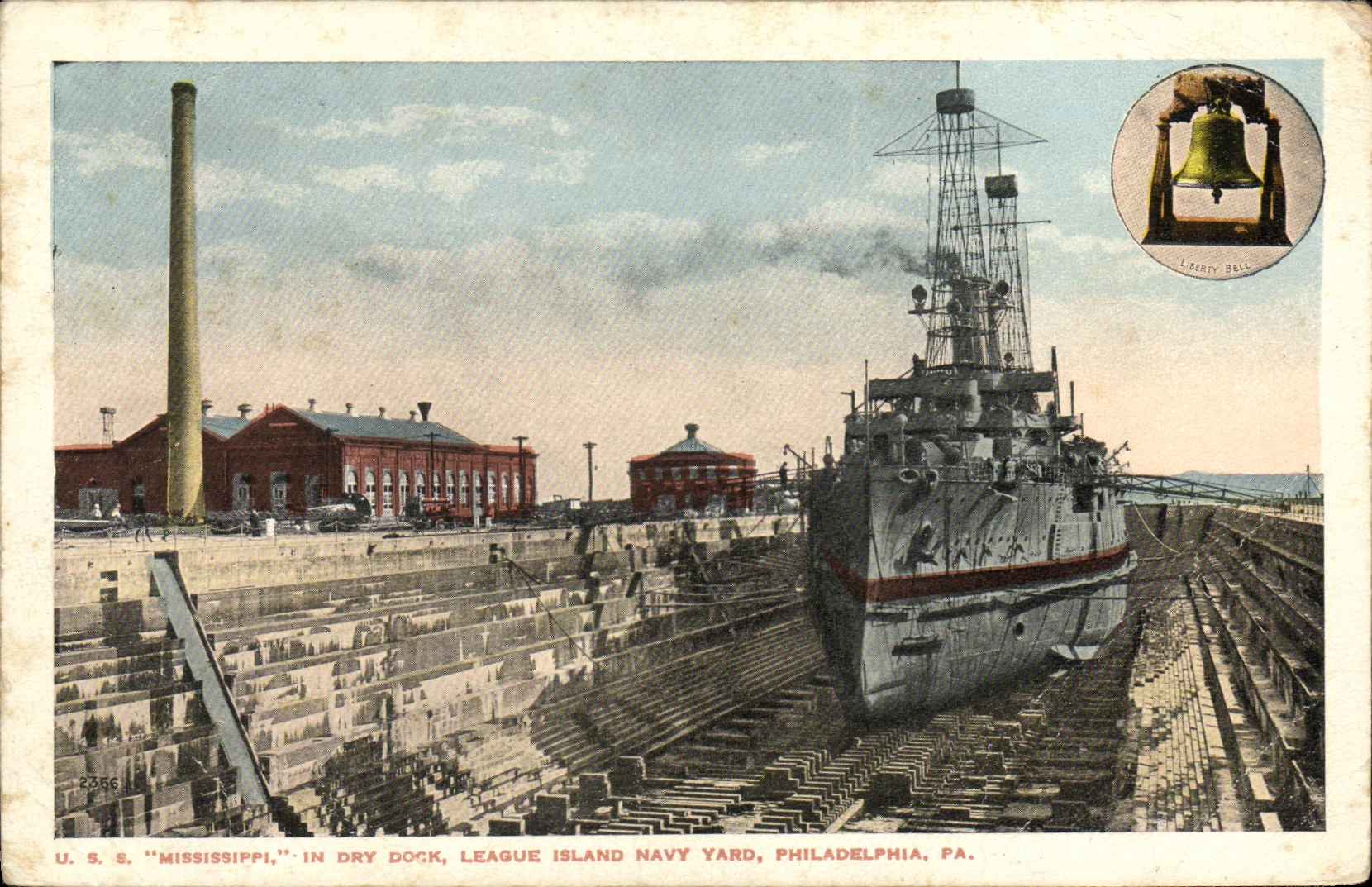 CPA Bateau Mississipi in dry dock League island Navy Yard Philadelphia 