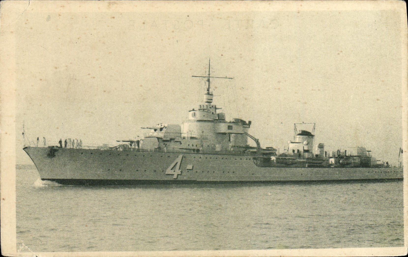 CPA Bateau Le Mogador Contre torpilleur a double tourelle 