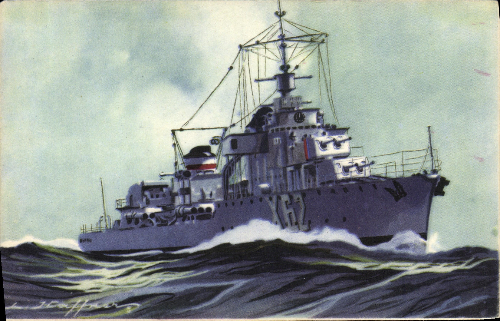 CPA Bateau Contre torpilleur Mogador Haffner