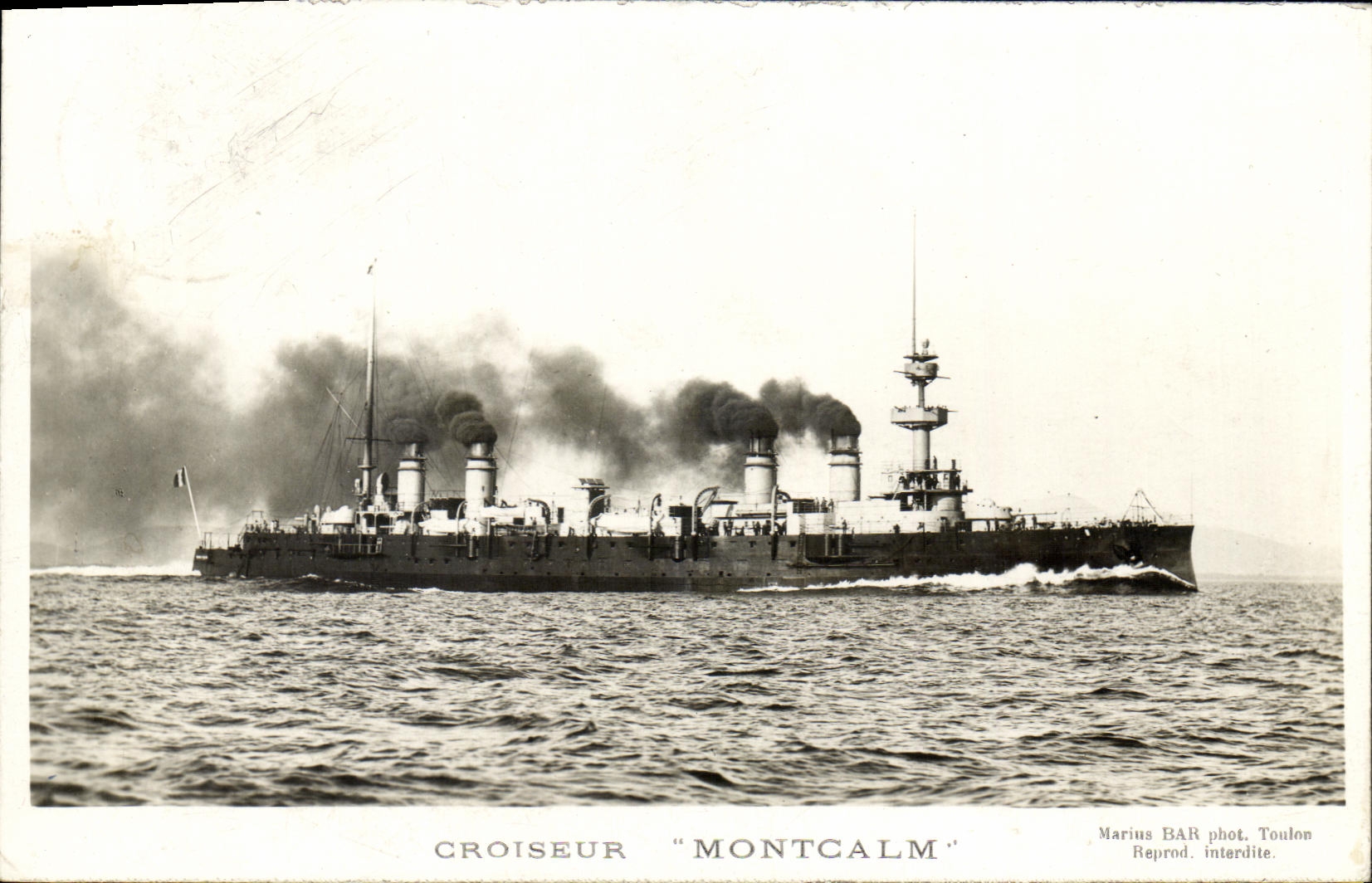 CPA Bateau Croiseur Montcalm