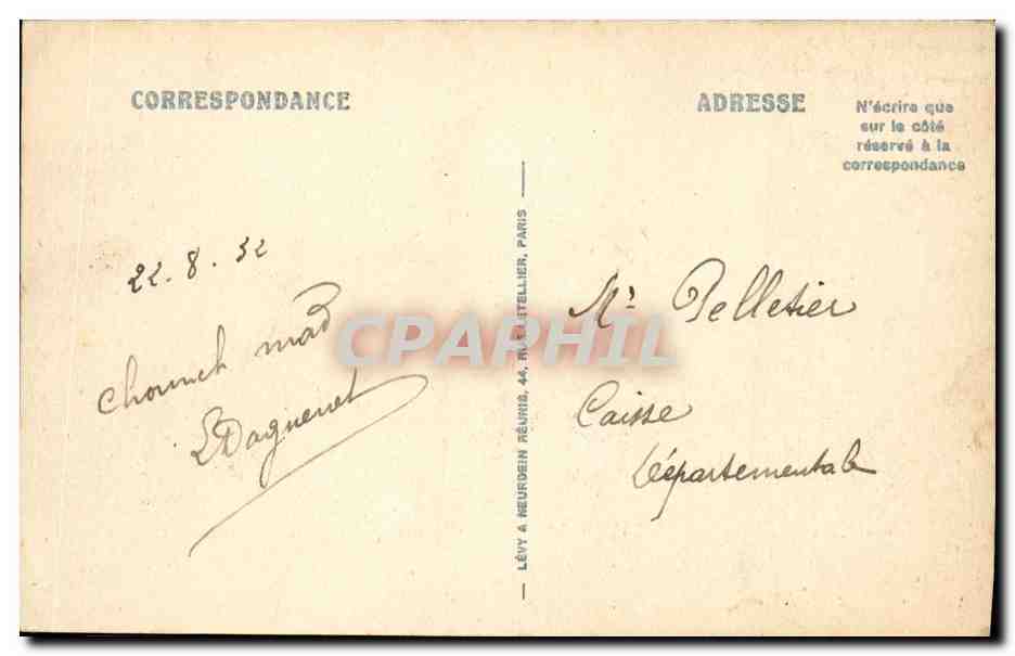 CPA Bateau Montcalm  — Verso