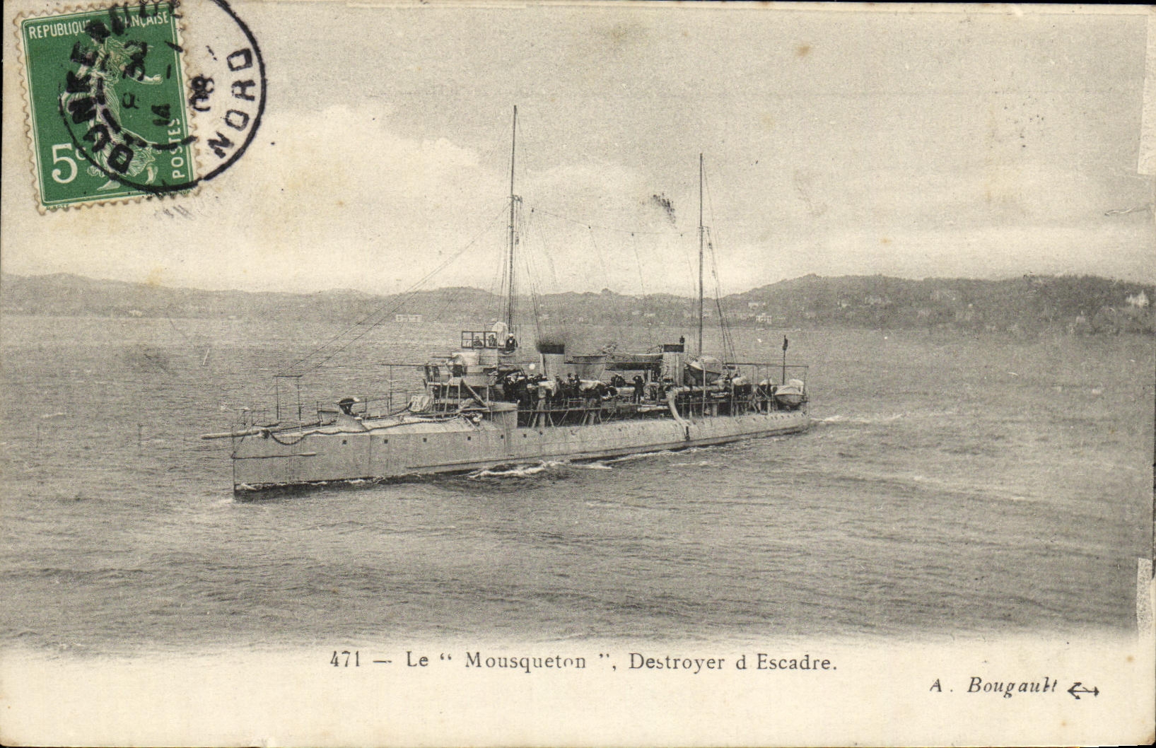 Le "Mousqueton", Destroyer d'Escadre — A. Bougault, n°471
