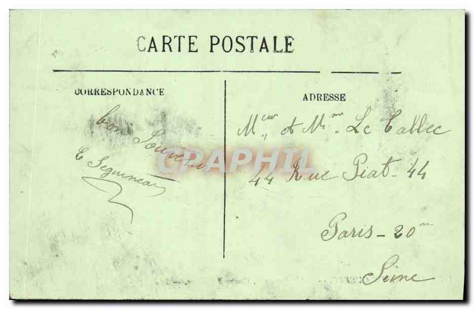 Mousqueton — Contre-Torpilleur — L.L. — Marine de Guerre — Verso