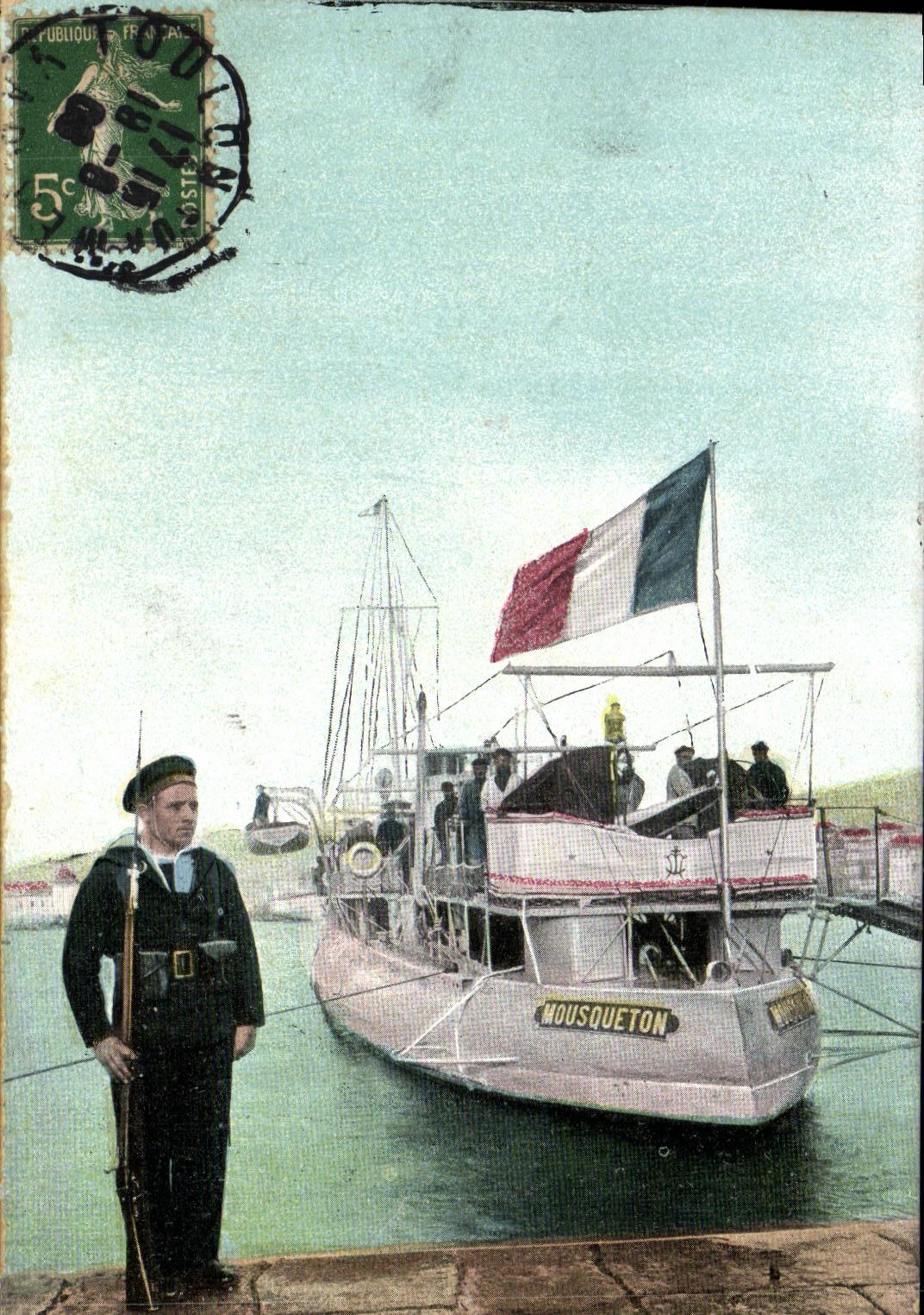 CPA Bateau La vie du marin Mousqueton 