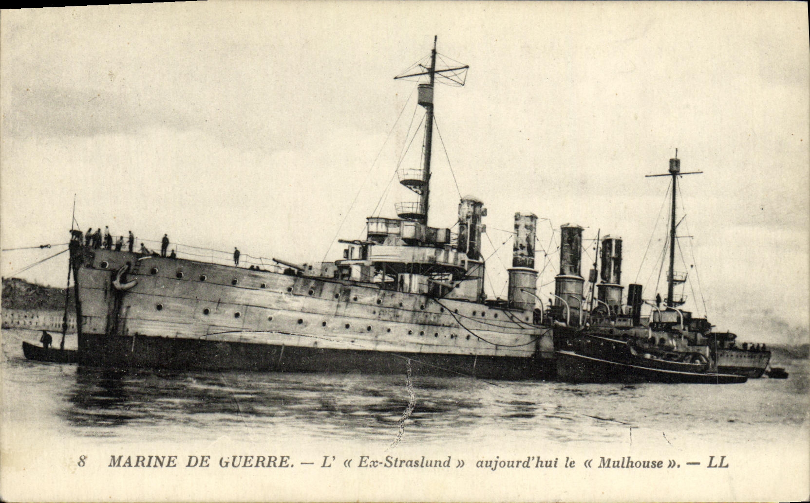 CPA Bateau L Ex Straslund aujourd hui le Mulhouse