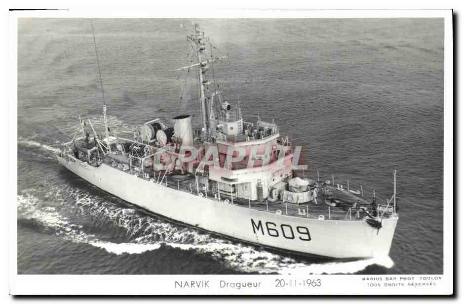 Narvik — Dragueur M609 — Photo de Marine - Anverso