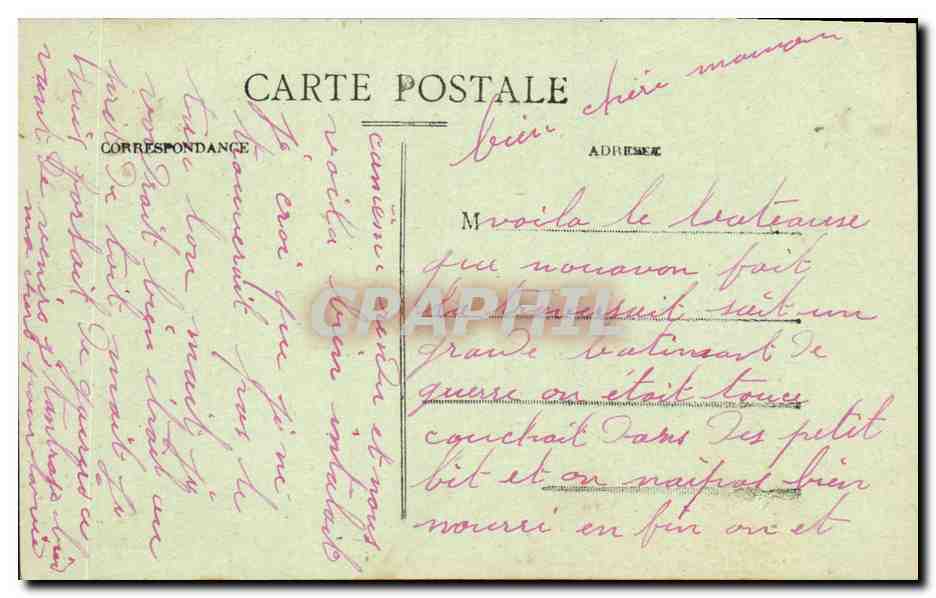 La "Navarre" — Navire hospitalier français de 1re classe en route pour la France — Éditeur : Jean M. Ordinard, 12 rue Mazagran, Marseille — Verso